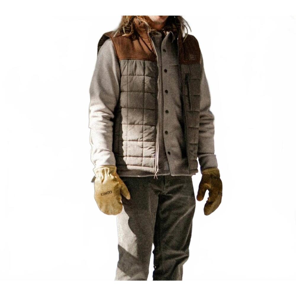 NEW JETTY men's terrace puffer vest in falcon